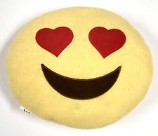 Cojín de almohada de felpa Smiley Face Love Emoticon de colección - juguete suave de 11"