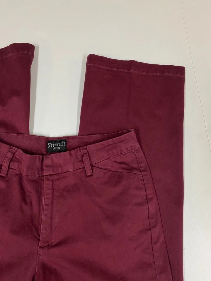 Pantalones Riders Mujer 26 Rojo Recto Elástico Foto 2 de 4