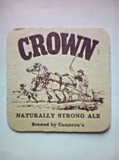 Vintage CAMER0N'S - CROWN -  Cat No'86 Beermat / Coaster 