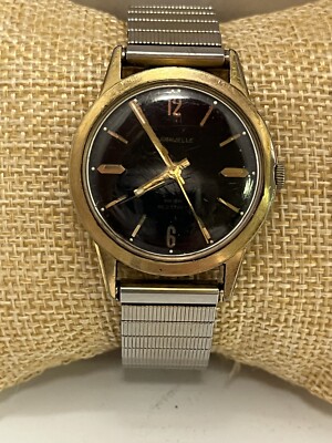 Vintage Caravelle watch black face n2 anti shock anti magnetic wind up
