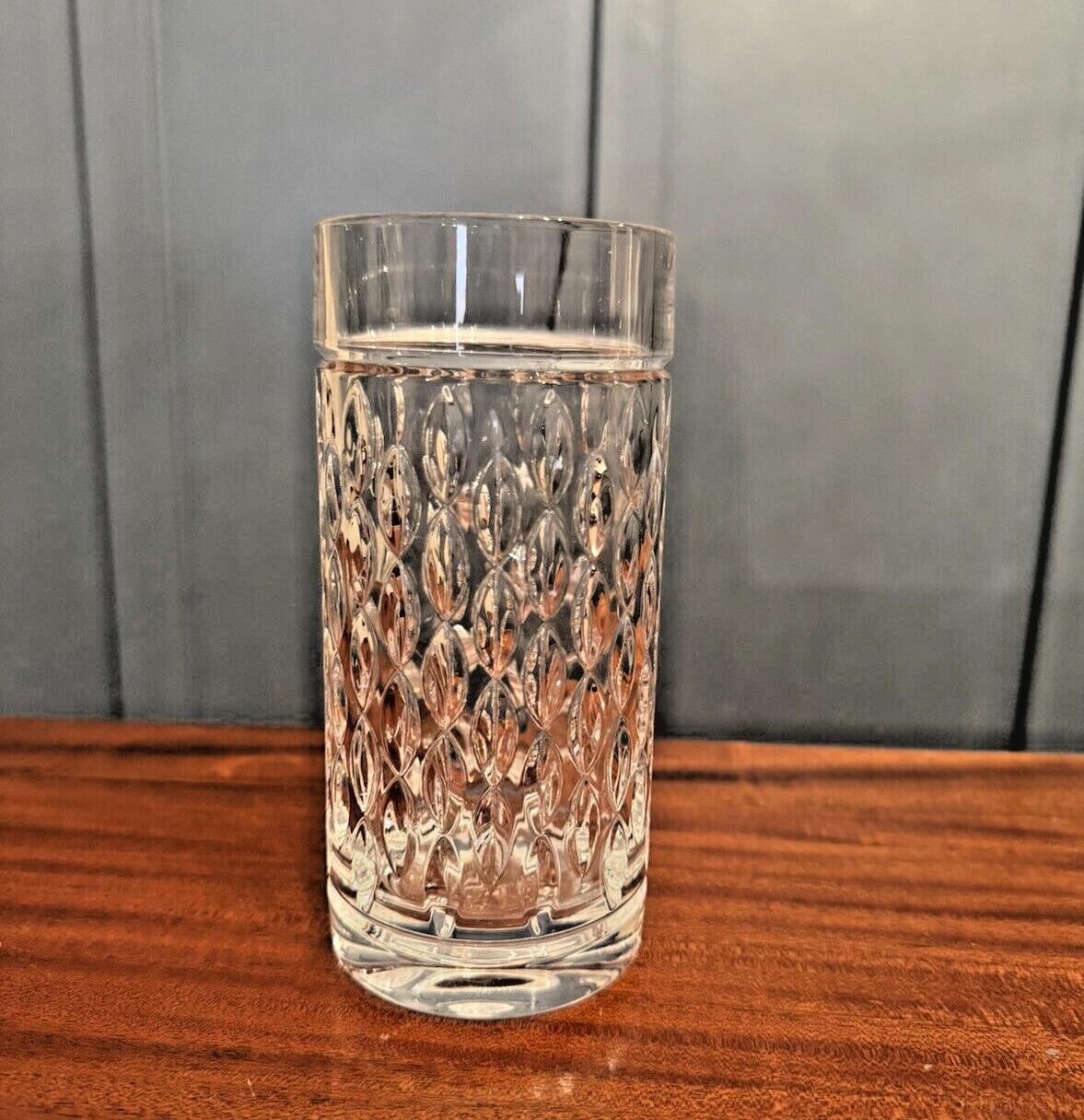 Ralph Lauren ASTON Crystal Highball Glass with Etched RLL Logo Barware Tumbler