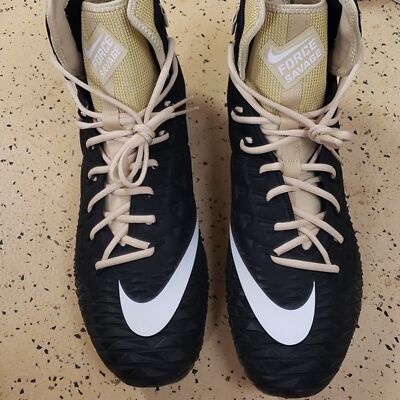 ?NIKE force savage men\'s gold and black cleats size 16 EUC Nike Force Savage Pro 2 New Orleans Saints Black Gold  main image 3