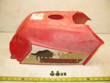 1993 Yamaha Timberwolf 250 2wd ATV Red Plastic Top Gas Fuel Tank Cover Shroud