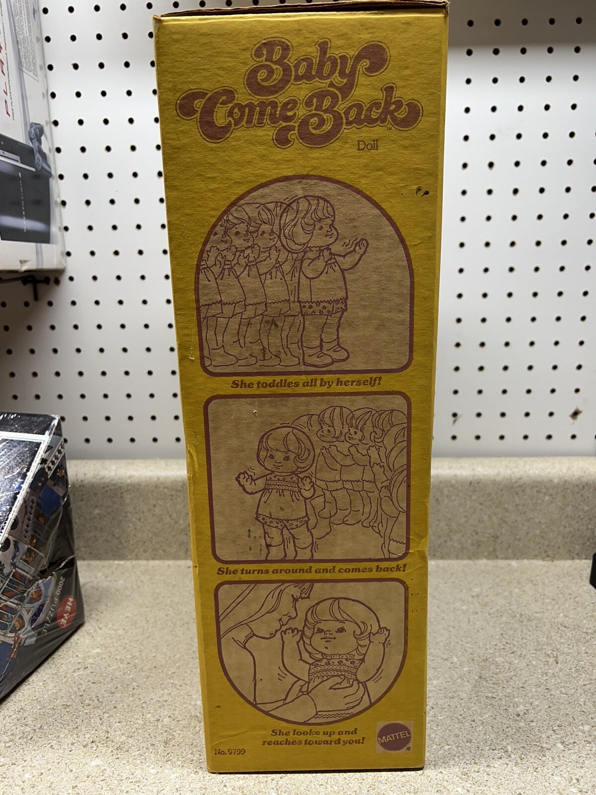 VINTAGE Mattel 1976 Baby Come Back Doll Original Box Clothes Tested