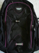 EUC 18x13x7 Camelbak Hiking/School Backpack Black/Pink Accent NO Water Reservoir