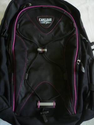 EUC 18x13x7 Camelbak Hiking/School Backpack Black/Pink  display picture 1