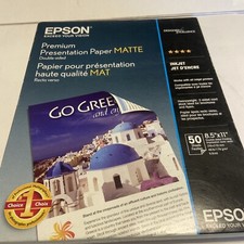 Epson Premium Presentation Paper MATTE 8.5x11 Inches, Double-sided, 50 Sheets 