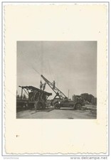 Siracusa 1954 Autogru Fiat 665 targata Bologna 53989 al lavoro foto d'epoca