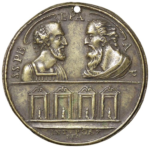 MD9_59) RELIGIOSE - Medaglia 1750 - La scala Santa AE Ø 50 mm Foro - Foto 2 di 2