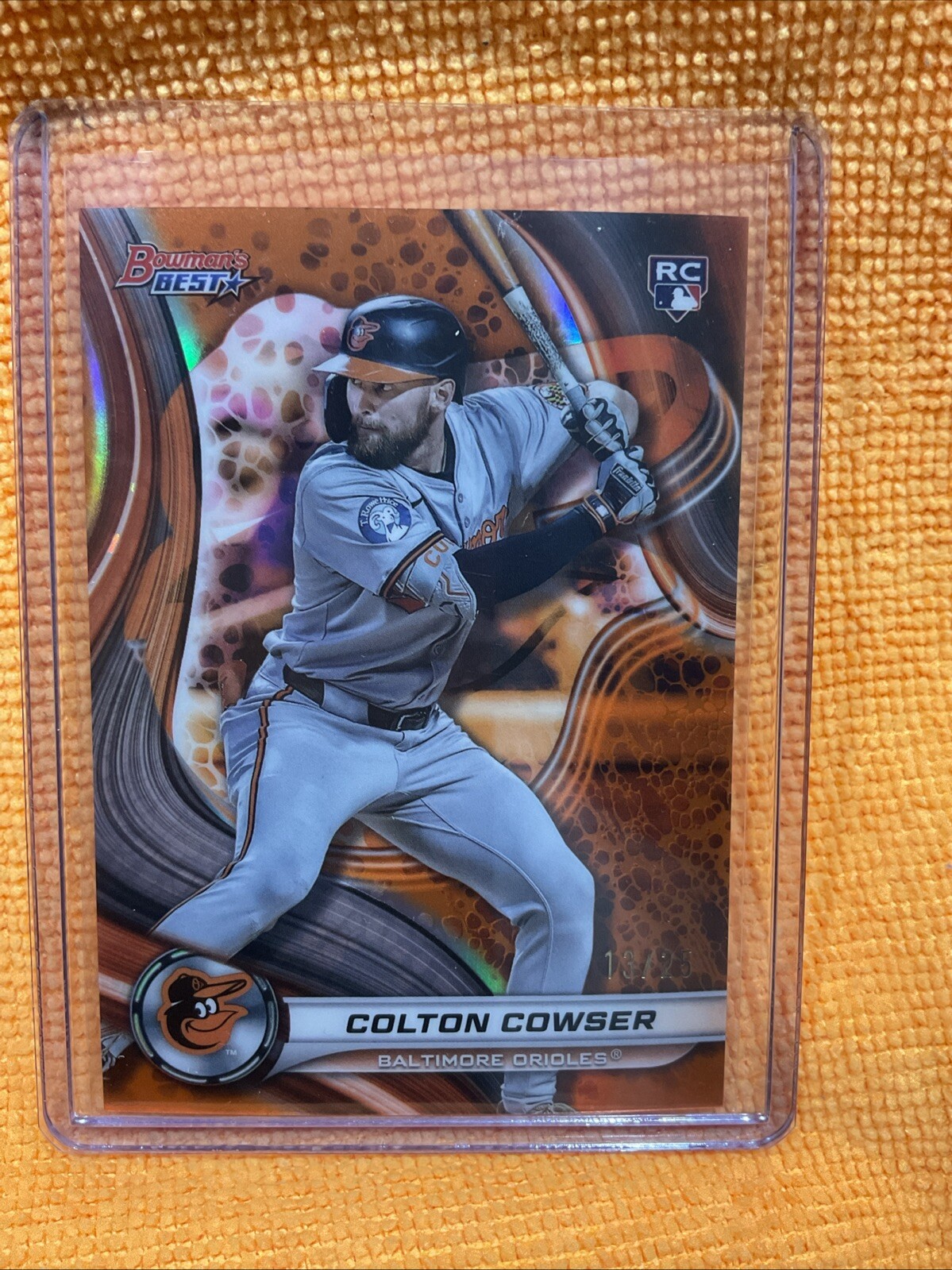 Colton Cowser Rookie 2024 Bowman's Best #10 Orange Refractor 13/25 Orioles