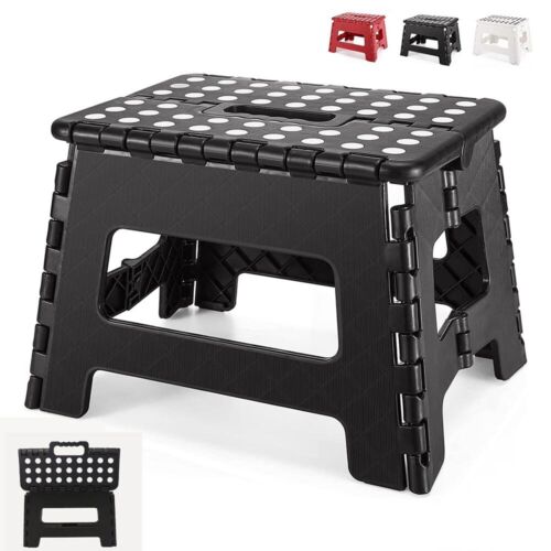 Folding Step Stool 9" Heavy Duty Kids Adults Fold Up Collapsible Durable Compact - Afbeelding 1 van 1