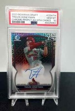 2023 Bowman Draft HTA Choice Refractor 143/150 Travis Honeyman PSA 10 GEM Auto