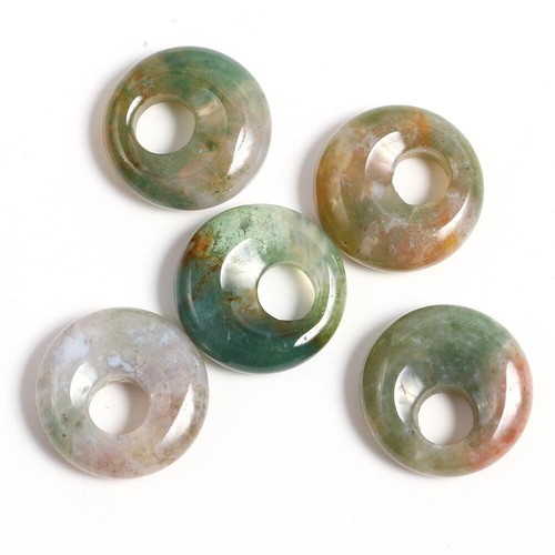 10 PIEZAS Colgantes Dijes Donut Redondos Piedra Natural 18mm Hágalo Usted Mismo Fabricación de Joyas - Imagen 56 de 82