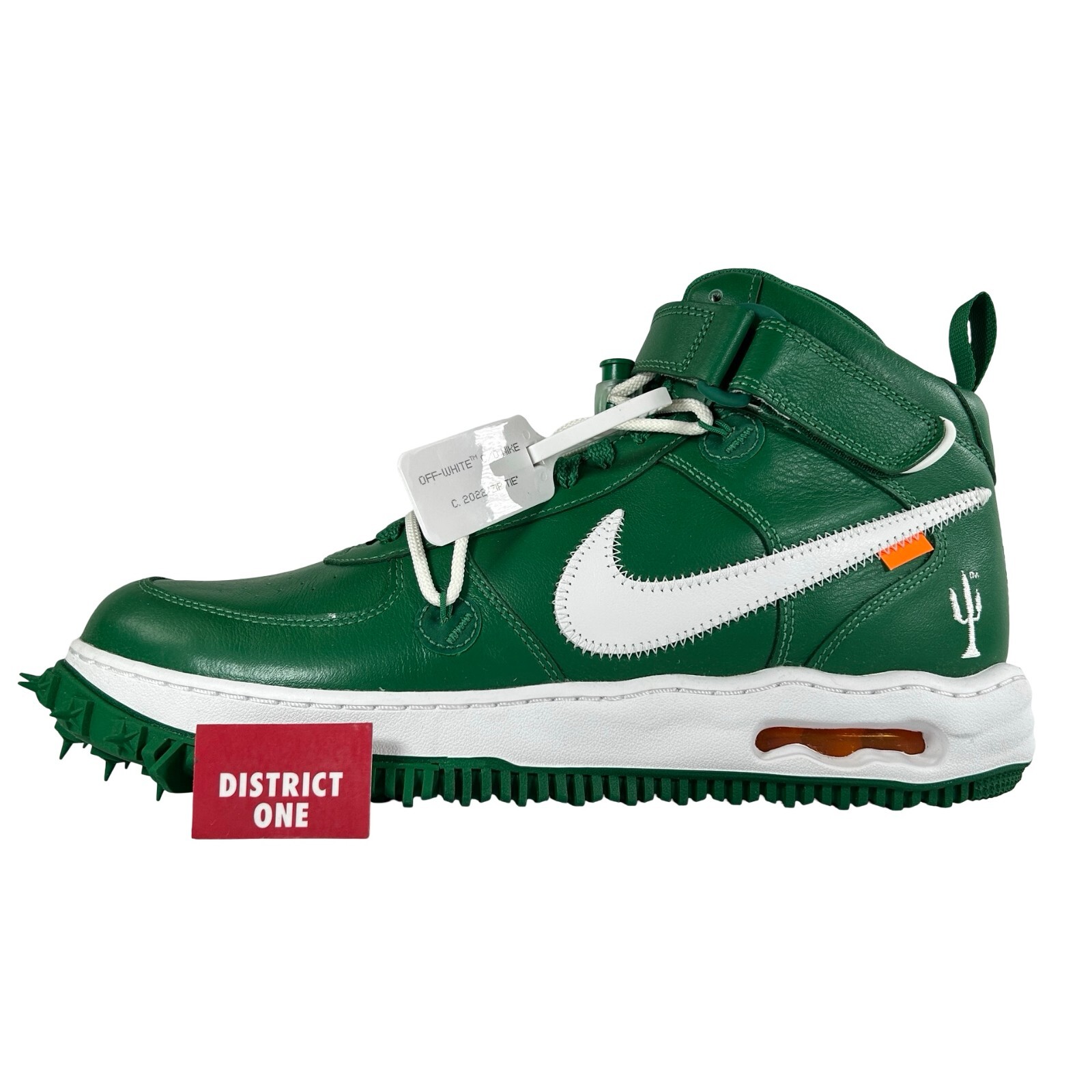 OFF WHITE X NIKE Off White x Nike Air Force 1 Mid SP pelle verde pino taglia 13 DR0500 300