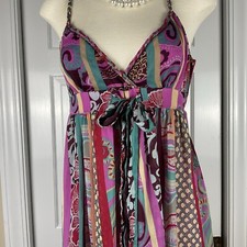 Boho Maxi Dress Small V Neck Spaghetti Straps TrF Collection