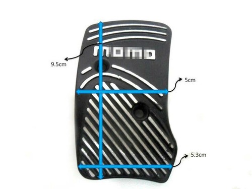 Black Aluminium Non Slip Sport Pedal Brake Pad Covers Manual Car 3 PC - Bild 4 von 7