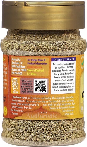 Rani Ajwain Seeds (Carom Bishops Weed) Spice Whole 3oz (85g) PET Jar - Picture 6 of 9