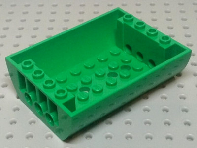 Lego Zylinder 6x8x2 abgeflacht, unten [45410] grün x1