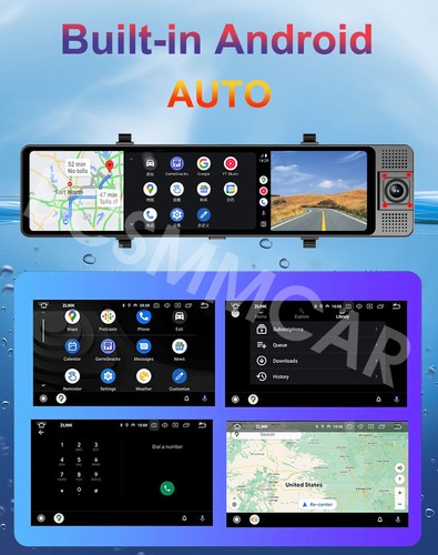 12in HD Touch Screen Car DVR Driving Recorder GPS Dash Cam Smart Rearview Mirror - Picture 7 of 24