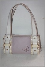 LANCEL Mini Sac  Bowling Toile Parme MANAUDOU Porté Epaule BE