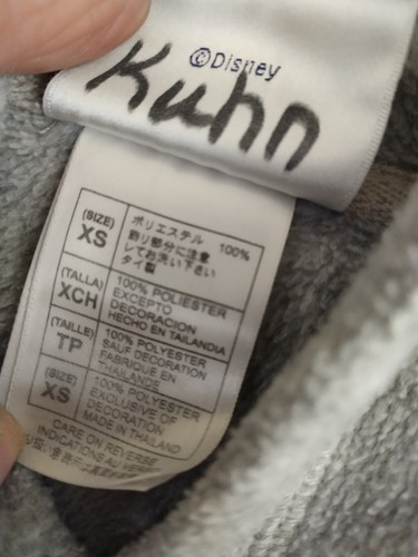 Disneyland Hoodie Kids XS Gray Embroidered Characters Logo Vintage - Picture 7 of 11