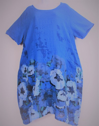 Vestido de verano LagenLook para mujer dama 50% lino bolsillos talla única: plus: 16-20 - Imagen 25 de 44