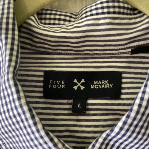 Five Four Mark Mcnairy Designer Button Down Shirt Mens Size L Stripe - Picture 4 of 10