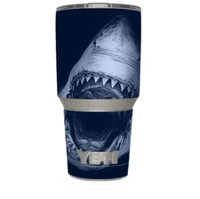 Yeti 30oz Sticker Decal Set for your 30 oz Tumbler / Shark attack