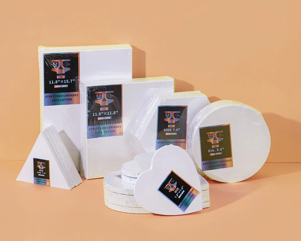 OPHIR 4X Stretched Cotton Canvas for Art Painting Hexagon Painting Boards - Image 2 of 4