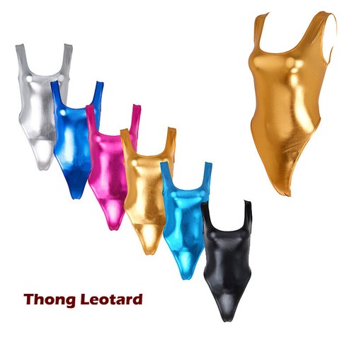 Sexy Mujeres Cuero Corte Alto Tanga Leotardo Bikini Una Pieza Body Traje de Baño - Imagen 2 de 67