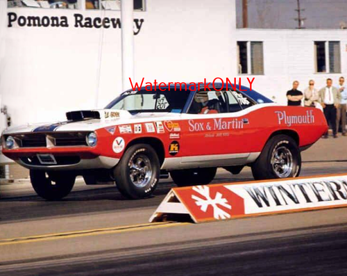 "Sox & Martin" Ronnie Sox 1970 Plymouth 'Cuda Pro Stocker PHOTO! #(3b)