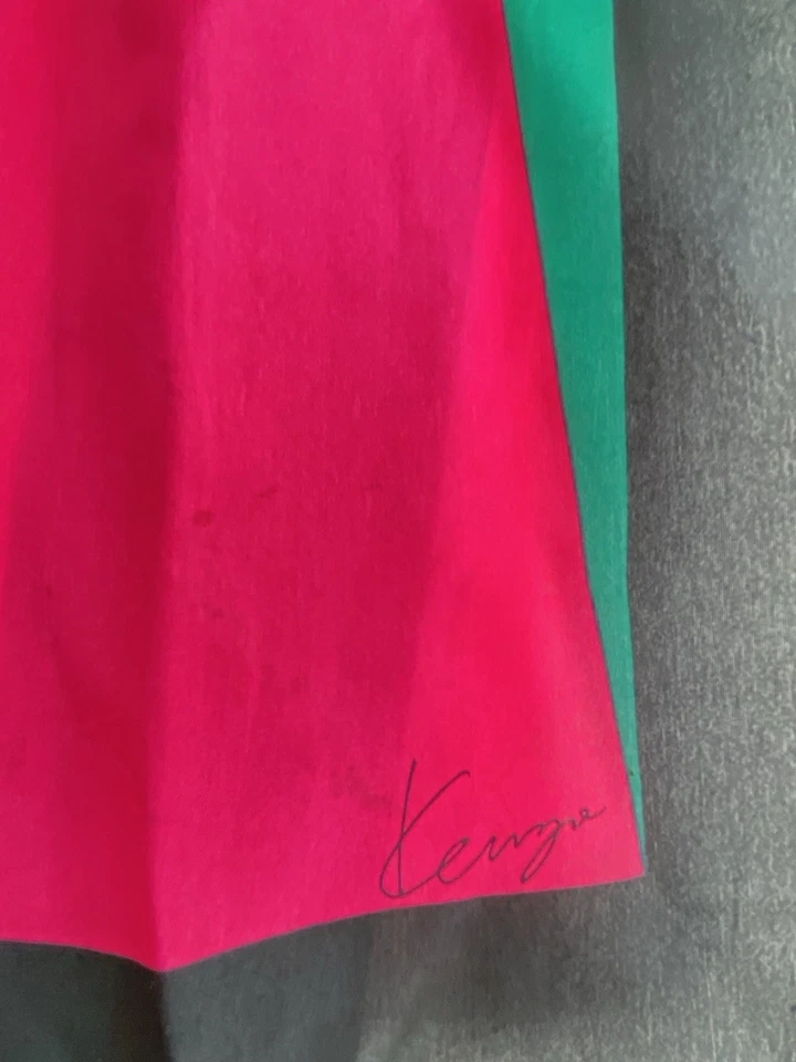 KENZO Multicolor  Silk Women’s Scarf 58"/11" Good Con - Image 2 of 3