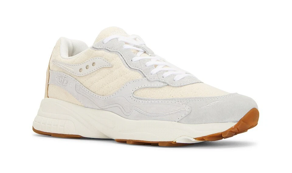 Saucony Men's 8 M (Women's 9.5) 3D Grid™ Hurricane Sneakers in Undyed Ecru - Image 2 of 4