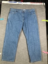 Carhartt Jeans Mens 42x30 Blue Relaxed Fit Straight Leg Denim Workwear