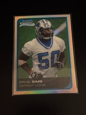 Ernie Sims 2006 Bowman Chrome Refractor RC Lions 84