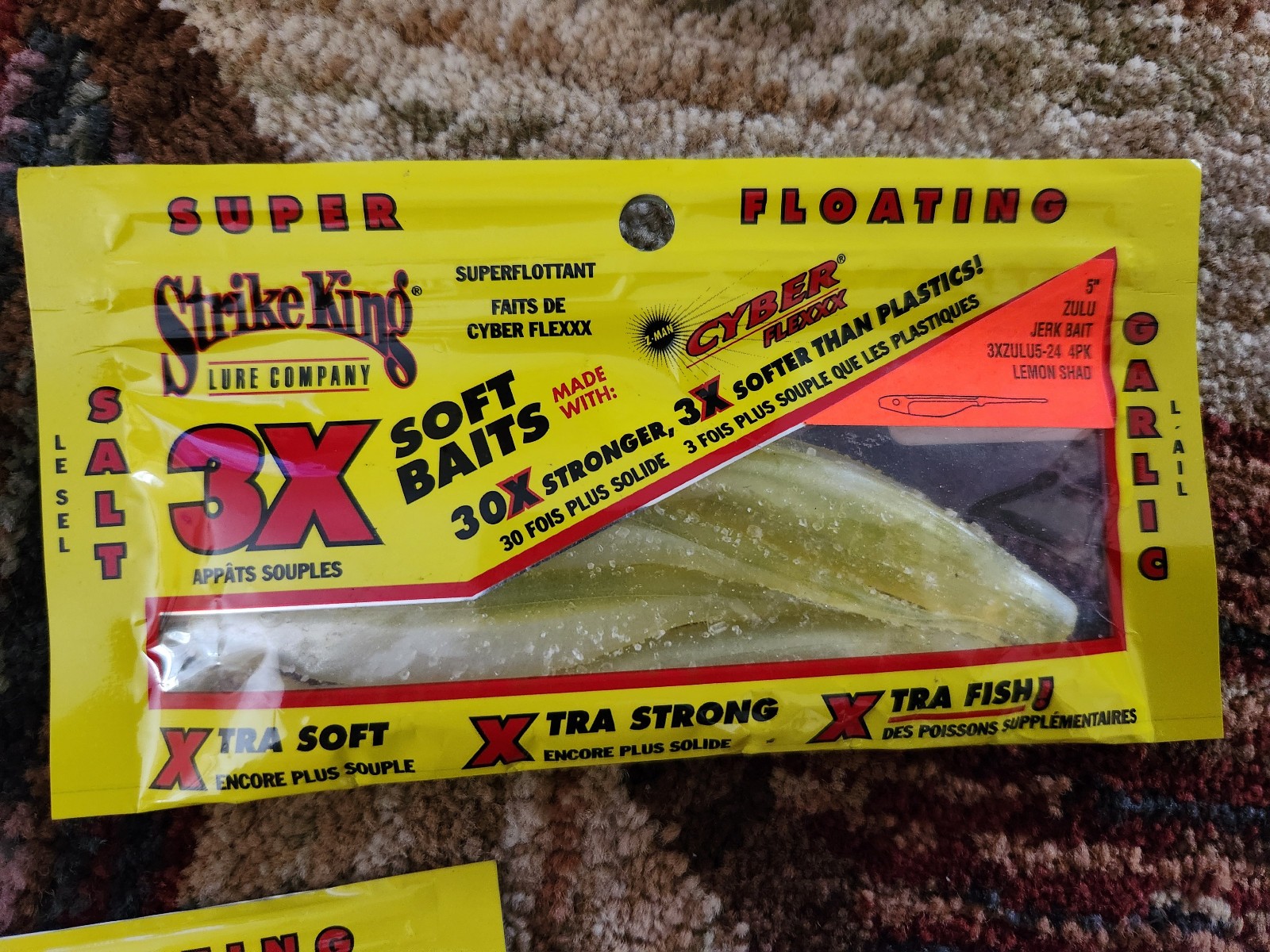 Strike King 3X 5" Zulu Jerk Bait Super Floating Softbait Salt Garlic - Lot of 11 - Image 6