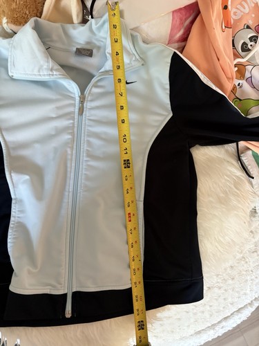 Vintage y2k Nike Trainingsjacke blau durchgehender Reißverschluss Damengröße M - Bild 7 von 8