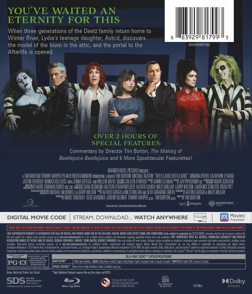 Beetlejuice Beetlejuice Blu-ray NEW - Image 4 of 4