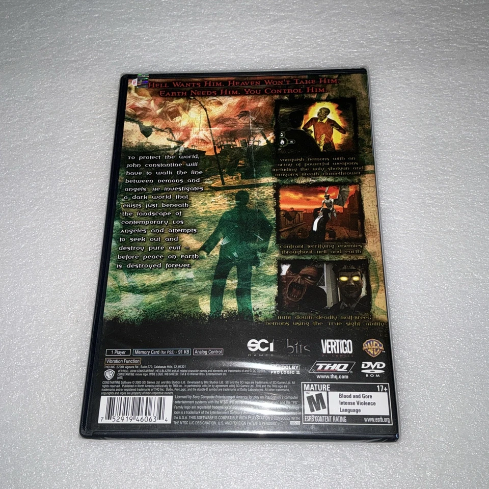 PS2 Constantine NTSC USA Region Sony PlayStation 2 Brand New Factory Sealed Rare - Image 2 of 4
