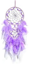 Purple Dream Catcher, Large Dreamcatcher, Handmade Feather Mobile Wall Decor ...