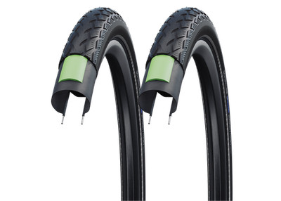 2x Schwalbe Marathon 37-590 Drahtreifen GreenGuard 26x1 3/8 Fahrradreifen Mantel