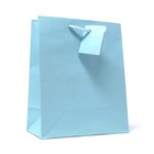 Gift Bags 12 Pack Durable 9x7x4 Inch Medium Size Light Blue Gift Bags with Ha...