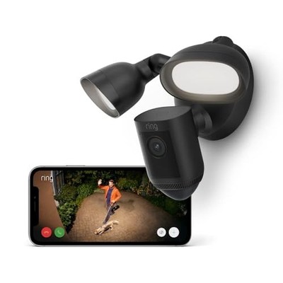 Ring Floodlight Cam Wired Pro | Outdoor Überwachungskamera 2K Video mit Ring