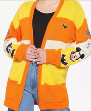 Mickey Mouse Candy Corn Cardigan - Disney - Halloween - Cardigan - Large - NEW