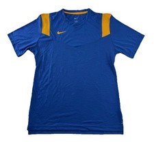Men's Sz Medium Nike Dri-Fit Football Player Top T-Shirt DJ5133-494 Blue Yellow