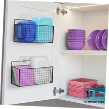 2 Pack Large Adhesive Cabinet Organizer - Lid Organizer Inside Cabinet Wall