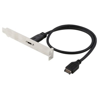 50cm USB 3.1 Typ-E auf USB-C Buchse Panel Halterung Verlängerungskabel mit Mutter