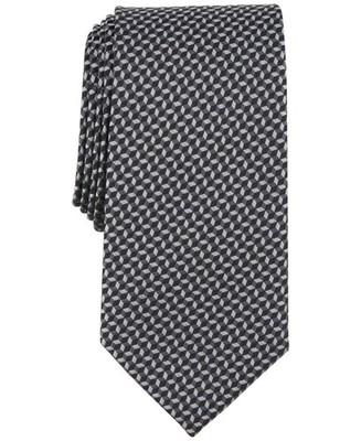 Michael Kors Men's Charcoal Woven Neat Necktie OS