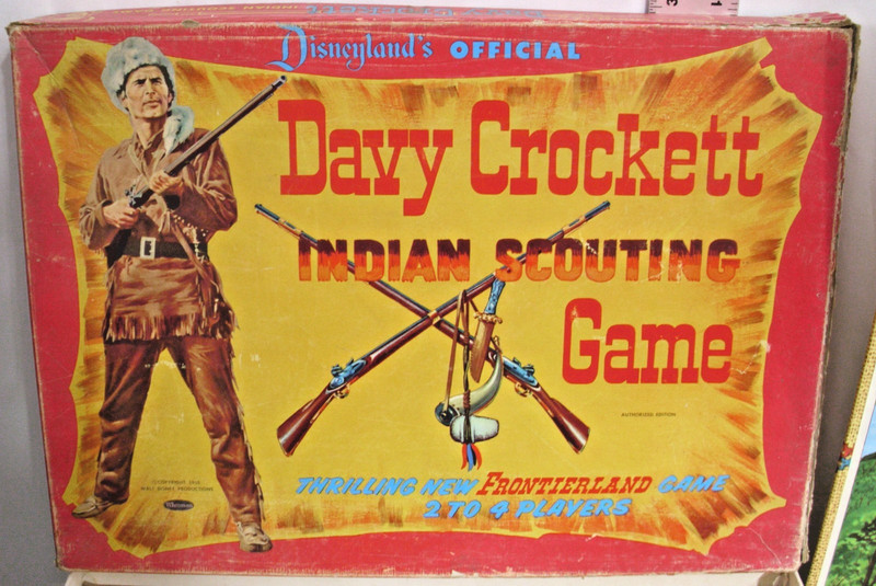 DISNEYLAND'S OFFICIAL DAVY CROCKETT TV SHOW BOARD GAME 1955 WHITMAN COMPLETE