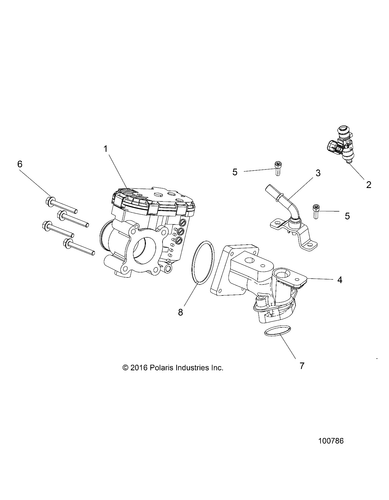 Inyector Polaris, EV14, pieza original OEM 1205584, cantidad 1 - Imagen 2 de 2